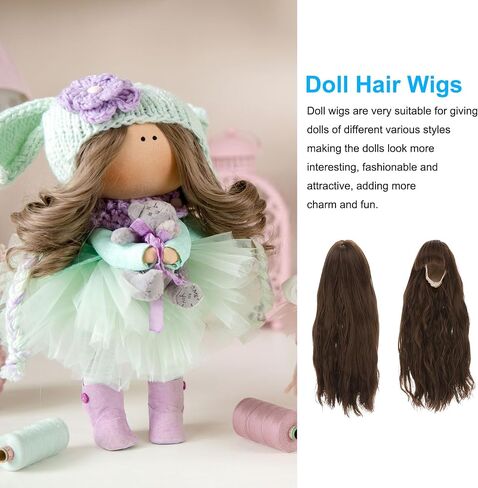 Patikil 9 '' Doll Long Hair Doll ، إكسسوارات شعر شوكة من طراز Soft Silk Toy Perfect in Kuwait
