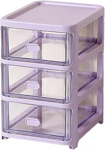 Desk Drawer Organizer 4 Tiers Mini Storage Box Plastic Organizer Chest Office Supplies and Jewelry Storage Container for Cosmetic, Jewelry, Hair Clips, Small Parts in Kuwait