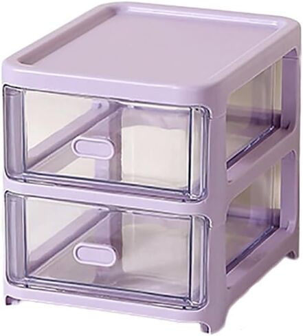 Desk Drawer Organizer 4 Tiers Mini Storage Box Plastic Organizer Chest Office Supplies and Jewelry Storage Container for Cosmetic, Jewelry, Hair Clips, Small Parts in Kuwait