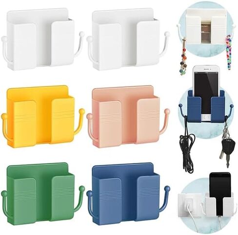 Colored Wall Mount Phone Charger Remote Holder for Bed Side Kitchen and Office use with Strong Adhesive to Prevent Falling offf (Green) in Kuwait