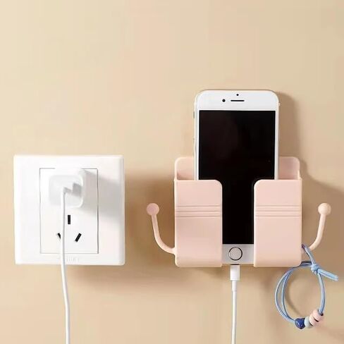 Colored Wall Mount Phone Charger Remote Holder for Bed Side Kitchen and Office use with Strong Adhesive to Prevent Falling offf (Green) in Kuwait