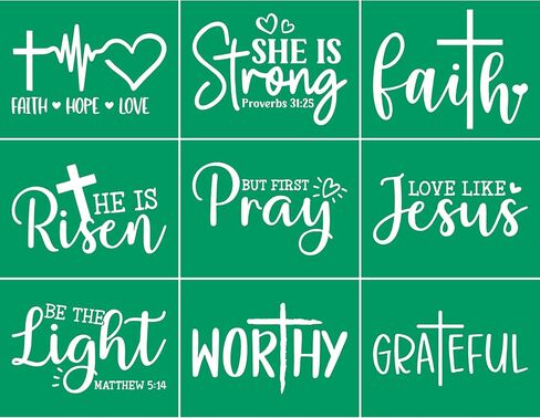 Jajado Faith Self Self Screen Screen Stencils Bible Denivational Cover in Kuwait