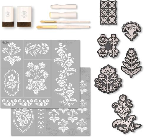 Martha Stewart ، Stencils ، Fintage Florals ، طوابع ، وأدوات طقم ، 14 جهاز كمبيوتر in Kuwait