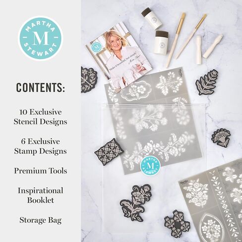 Martha Stewart ، Stencils ، Fintage Florals ، طوابع ، وأدوات طقم ، 14 جهاز كمبيوتر in Kuwait