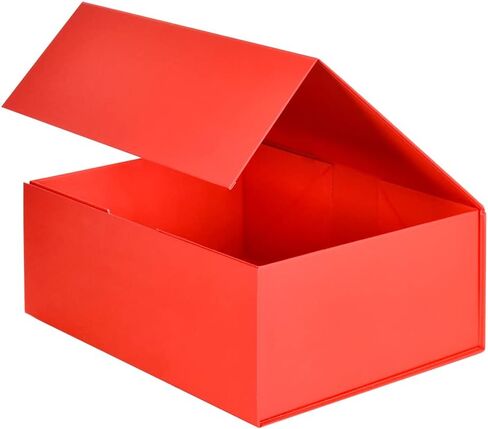 BEISHIDA Red Gift Box 11 X 9 X 4.4inch, Gift Boxes with Magnetic Closure Lids for Father's Day Mother's Day Presents, Bridesmaid Proposal Christmas Valentine Thanksgiving in Kuwait