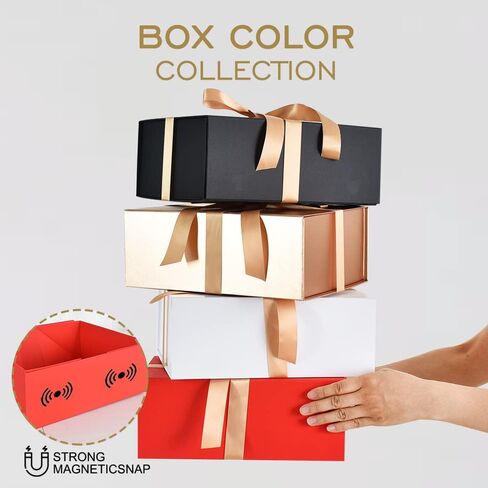 BEISHIDA Red Gift Box 11 X 9 X 4.4inch, Gift Boxes with Magnetic Closure Lids for Father's Day Mother's Day Presents, Bridesmaid Proposal Christmas Valentine Thanksgiving in Kuwait