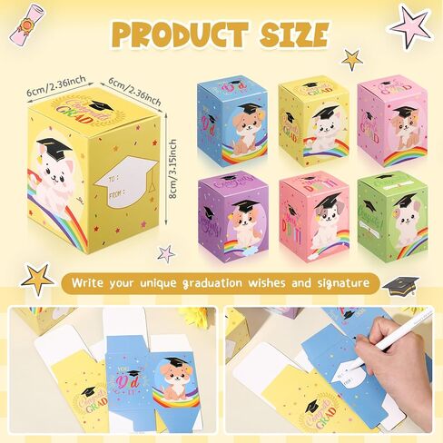 24 مجموعة Mini Graduation Plush Bear مع هدايا التخرج التخرج من سلسلة مفاتيح الحيوانات المحشوة مع مجموعة هدايا CAP لعام 2025 التخرج تخرج التخرج هدية تبادل الفصول الدراسية in Saudi Arabia