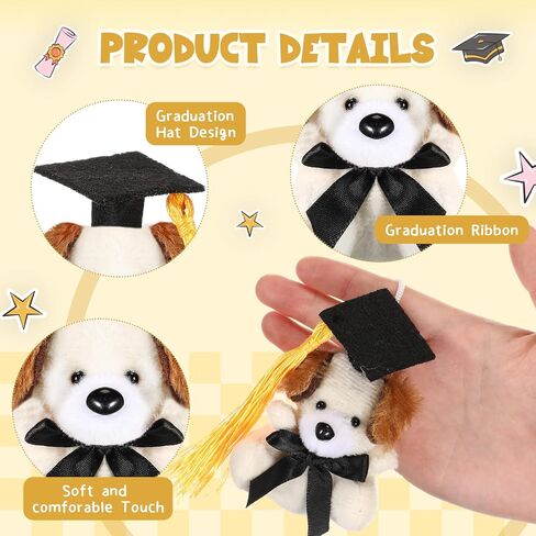 24 مجموعة Mini Graduation Plush Bear مع هدايا التخرج التخرج من سلسلة مفاتيح الحيوانات المحشوة مع مجموعة هدايا CAP لعام 2025 التخرج تخرج التخرج هدية تبادل الفصول الدراسية in Saudi Arabia