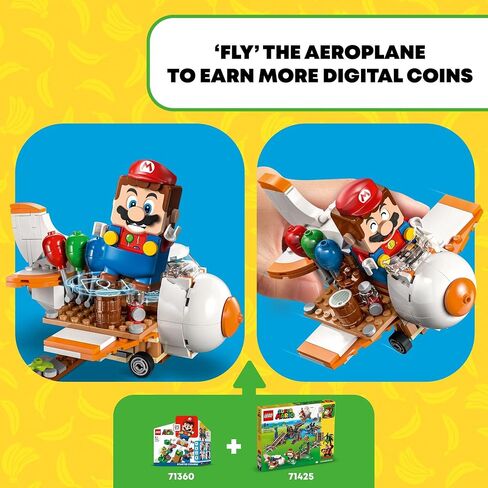 LEGO Super Mario Diddy Kong's Mine Cart Ride Expansion Set 71425, Collectible Building Toy with Brick Built Funky Kong Figure, Super Mario Gift Set for Kids Ages 8-10 to Combine with a Starter Course in Saudi Arabia