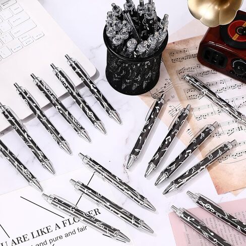 Spakon 32 PCS Musical Note Musical Note Arboint Music Music Homeed Goalty Gifts للمعلمين طلاب 1.00 ملم الحبر الأسود الحبر السلس في الكتابة المدرسية لمستلزمات المكتبية لمدرسة أعياد الميلاد in Kuwait