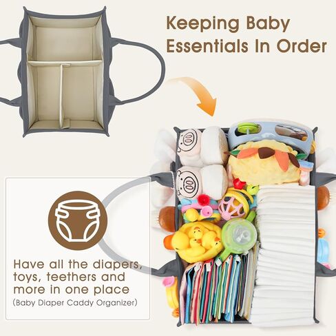 Skycase Diaper Caddy Organizer - Baby Basket for Baby Shower Gifts - Newborn Essentials for Changing Table Organizer - Nursery Baby Registry Must Haves - Diaper Caddy Basket for Car Room in Kuwait
