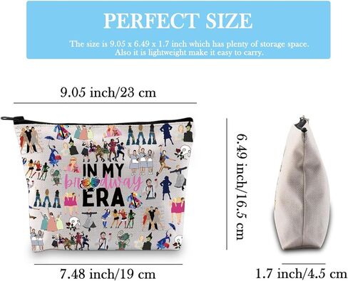 GJTIM Broadway Musical Gift Theatre Bag In My Broadway Era Gift West End Broadway Zipper Pouch Makeup Bag in Kuwait