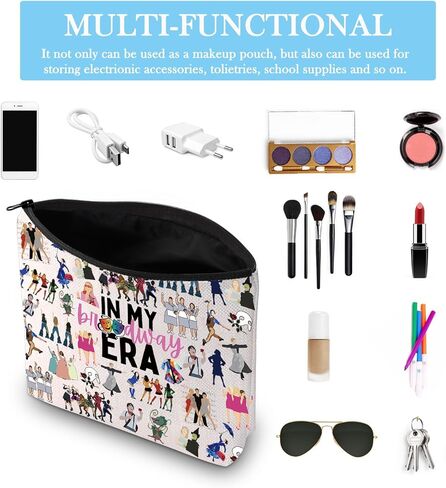 GJTIM Broadway Musical Gift Theatre Bag In My Broadway Era Gift West End Broadway Zipper Pouch Makeup Bag in Kuwait