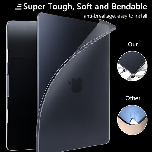 متوافق مع M4 M3 M2 M1 MacBook Pro 14 Inch Case 2024 2023 2021 A3112 A3401 A3185 A2918 A2992 A2779 A2442 Pro/Max ، Ultra-Thin Case مع عرض شبكية Retina XDR ، Space Gray ، Space Gray. in Kuwait