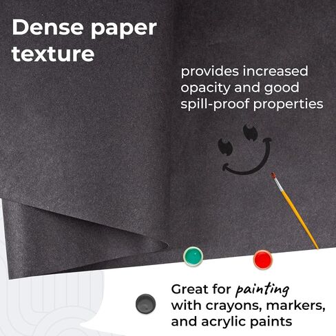 Jumbo Roll Black Kraft Paper 36" x 8400" (700 feet) - Craft Paper Roll 45 lb Thickness - Black Kraft Paper Roll for Art and Crafts - Wrapping Paper for Gifts, Moving and Packing by IDL Packaging in Saudi Arabia