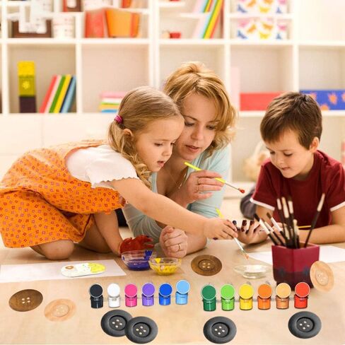 30 Pieces 2.36 Inch Large Wooden Buttons for Sewing Crafts, 4 Holes Big Size Round Sewing Button Large Wood Buttons for Craft Sewing DIY Clothing Decoration(Mixed Color) in Saudi Arabia