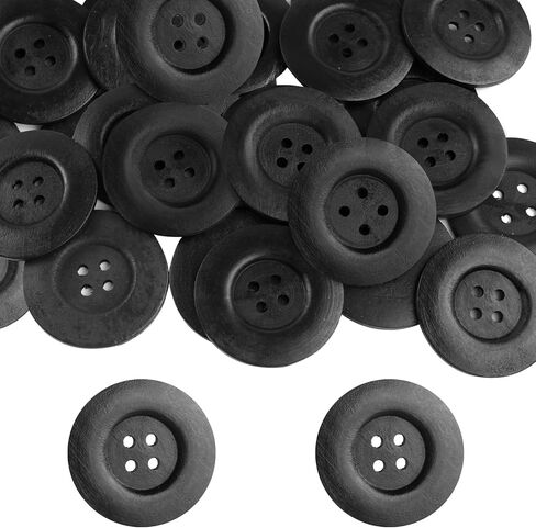 30 Pieces 2.36 Inch Large Wooden Buttons for Sewing Crafts, 4 Holes Big Size Round Sewing Button Large Wood Buttons for Craft Sewing DIY Clothing Decoration(Mixed Color) in Saudi Arabia