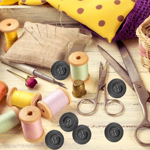 30 Pieces 2.36 Inch Large Wooden Buttons for Sewing Crafts, 4 Holes Big Size Round Sewing Button Large Wood Buttons for Craft Sewing DIY Clothing Decoration(Mixed Color) in Saudi Arabia