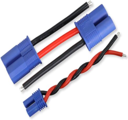2Pairs EC5 EC8 Male Female Plug Connector Cable Wire with 150mm 8AWG Silicon Wire for RC Lipo Battery (EC8) in Kuwait
