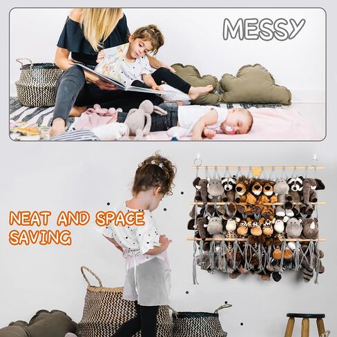 Stuffed Animal Storage Wall Hanging Net Hammock Plush Toy Organizer Holder Over The Door Storage for Stuffed Toy Net Storage Hammock Boho Macrame Hanging Net for Stuffed Animal in Kuwait