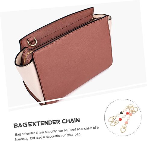 STOBOK 3pcs Bag Extension Chain Purse Handle Replacement Sling for Women Silver Purse Bag Extender Strap Body Tote Heart Extender Chain Claw Miss Metal in Kuwait