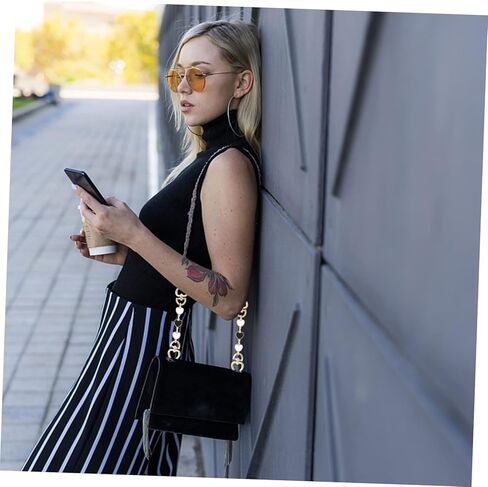 STOBOK 3pcs Bag Extension Chain Purse Handle Replacement Sling for Women Silver Purse Bag Extender Strap Body Tote Heart Extender Chain Claw Miss Metal in Kuwait