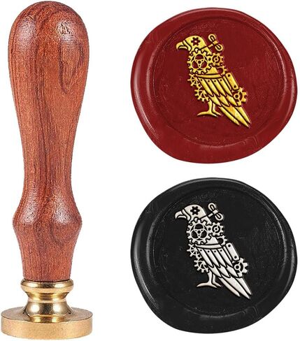 Artistic Hen Wax Seal Stamp 1" Removable Brass Seal Head with Wooden Handle Vintage Embossed Envelope Sealing Wax Stamp for Thanksgiving Day Invitations Card Art Festival Gift Packag Decor in Saudi Arabia