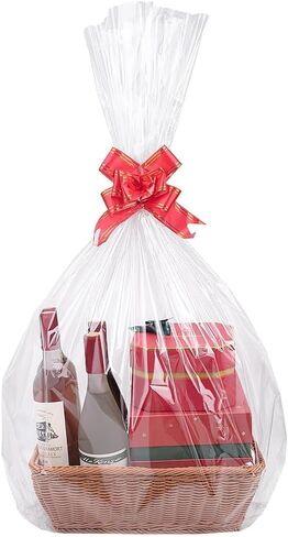 Awpeye Clear Basket Bags, 10 Pack, Clear Cellophane Wrap Bags for Baskets & Gifts 2 Mil Thick 20x20 Inches in Saudi Arabia