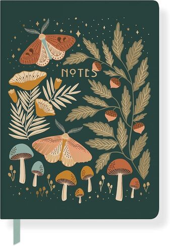 Fringe Studio "Night Mushroom 6" X 8.25 "Classic Small Paperback Journal - 208 Pages ، Juliana Tipton Collection (969093) in Kuwait
