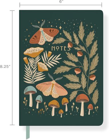 Fringe Studio "Night Mushroom 6" X 8.25 "Classic Small Paperback Journal - 208 Pages ، Juliana Tipton Collection (969093) in Kuwait
