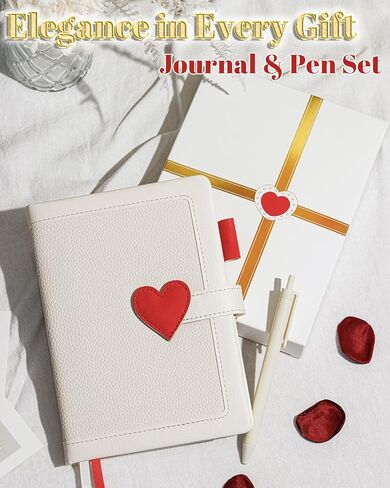 Journal for Women and Teen Girls with Heart Buckle, 240 Pages Teen Girls Diary Journal with Pen, Daily Writing Journals for Teen Girls Gifts Ideas Ages 8-12, B6 Notebook for Women (White) in Kuwait