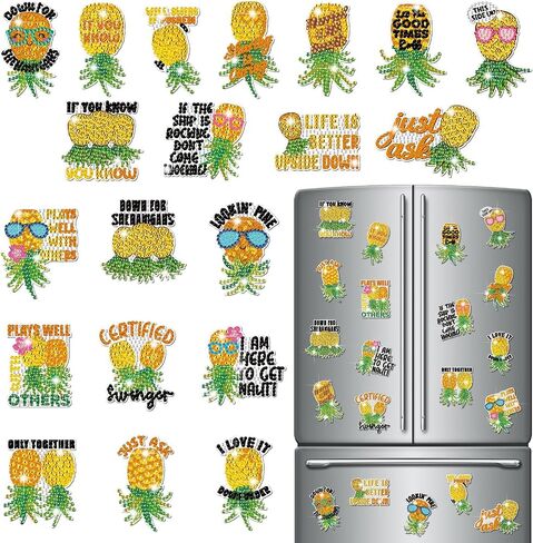 Saillong 20 Pcs Tulip Diamond Painting Magnets Spring Diamond Art Magnets Kits Refrigerator Magnetic Stickers for Fridge Home Adults DIY Crafts in Saudi Arabia