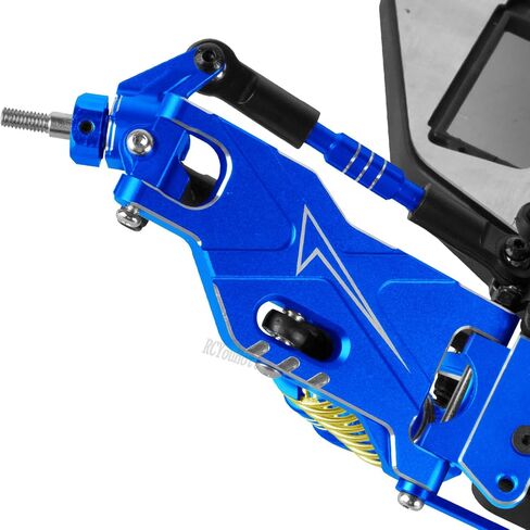 ترقيات RC جزء من الألومنيوم الأمامي والخلفي أذرع لـ 1/10 Rustler 2WD (VXL) ، Stampede 2WD (VXL) ، RC Alloy Arms W/Tie Bar Hops Up ، Navy Blue in Kuwait