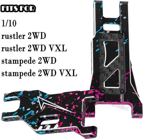 RC Upgrades Part Aluminum Front&Rear A Arms for 1/10 Rustler 2WD (VXL),Stampede 2WD (VXL),RC Alloy Suspension Arms w/Tie Bar Hops Up,Navy Blue in Saudi Arabia