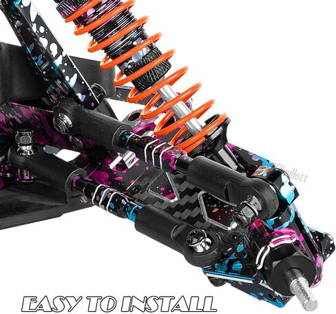 RC Upgrades Part Aluminum Front&Rear A Arms for 1/10 Rustler 2WD (VXL),Stampede 2WD (VXL),RC Alloy Suspension Arms w/Tie Bar Hops Up,Navy Blue in Saudi Arabia