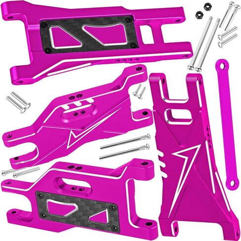 تعليق الألومنيوم A-ARMS ترقيات جزء من 1/10 Rustler 2WD/Rustler 2WD VXL ، Stampede 2WD/Stampede 2WD VXL ، RC SPOY ALDS ARMS UP ، اللون. in Kuwait