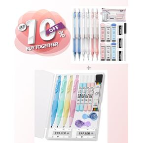 أربعة حلوى القلم الرصاص مجموعة + 4pcs 2.0mm أقلام ميكانيكية لطيفة