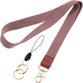 Stretchy Neck Lanyard Woven Necklace Keyring Cute Long ID Badges Strap Aesthetic Key Holder Bracelet