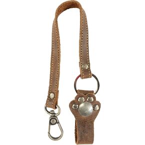 Hide & Drink, Leather Paw Lanyard, Key Holder Organizer, Gift, Accessories, Handmade: Bourbon Brown