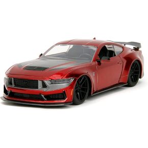 Big Time Muscle 1:24 2024 Ford Mustang GT Dark Horse Die-Cast Car, Toys for Kids and Adults(Candy Red)
