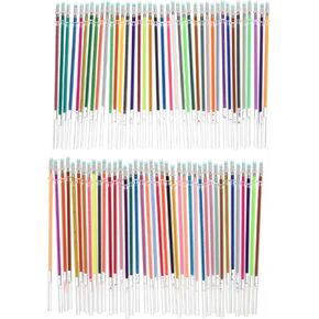 Patikil 100pcs Art Gel Ink Argls ، ملونة ، ملونة Neon Gel Ink Pen Pints ​​0.8mm Point for Colling Colling Book ، Scrapbooking ، Drawing