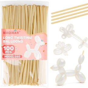 100 بالونات طويلة لحيوانات البالون - 260 بالونات طويلة النحيل لربط قوس البالون ألوان متنوعة Globos Largos المهرج اللاتكس التواء عيد ميلاد الزفاف