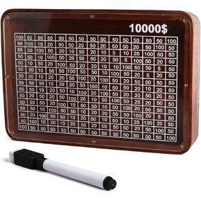 بنك Piggy للبالغين 10000 Saving Challenge Cash Wooden Box