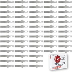 Excel Blades Narrow Chisel Replacement Blades, Set of 100 Carbon Steel Blades for Precision Cutting & Trimming, Multi-Purpose Professional, Hobby, and Crafting Tools