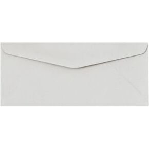 Luxpape #10 أظرف أعمال رفرف تجاري | 4 1/8 "x 9 1/2" | الباستيل الرمادي | 60 رطل. نص | 50 كتي