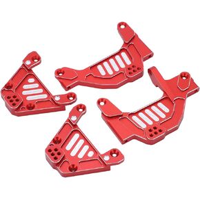 RC Shock Hoops, Aluminum Alloy, Red, For Axial 1/6 SCX6 General, Corner Mount, 4 Count