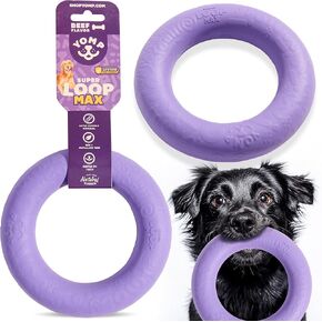 yomp superloop max dog chew ring - متينة ، غسالة صحون آمنة ، للعب النشط ، الشد ، الجلب والمضغ