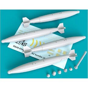 RS48-0342 1/48 MK.82 القنابل (4pcs) (F-4 ، F-5 ، F-8 ، F-15 ، F-16 ، F-18 ، A-1 ، A-4 ، A-6 ، A-7 ، A-10 ، KFIR)