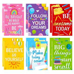 HOWAF 30pcs Mini Motivational Notebooks for Kids Students, Colorful Notepads Motivational Pocket Journals for Kids from Teacher School Office Gift Bulk Prizes , Small Motivational Notepads for Students