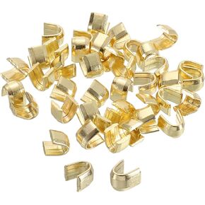 uxcell 40Pcs Zipper Slider Retainers, #10 U Shape Top Stoppers Closed-end Zipper Slider for Bags Coats Jackets DIY Sewing Replacement, Metallic Black